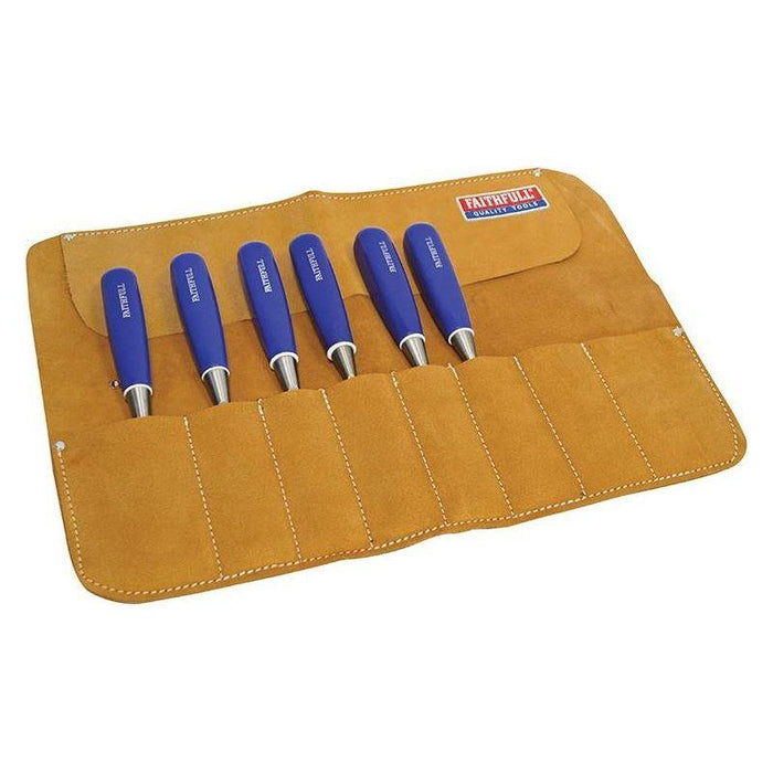 Faithfull Leather Chisel Roll 33 x 47cm Faithfull - Town Tools