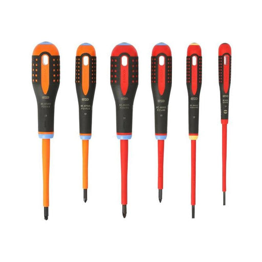 Bahco BE-9884S ERGO™ VDE Insulated Screwdriver Set, 6 Piece Bahco - Town Tools