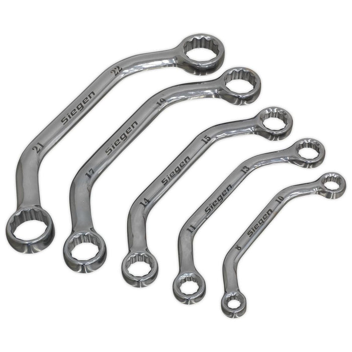 Sealey Obstruction Spanner Set 5pc Metric S0716 Siegen by Sealey - Town Tools 