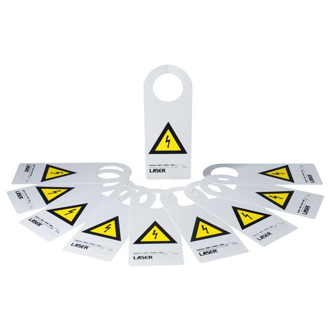 Laser Hybrid/EV Warning Sign 10pc 8049 Laser - Town Tools 