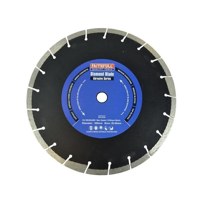 Faithfull Abrasive Diamond Blade 300 x 20mm Faithfull - Town Tools