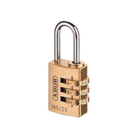 Abus Mechanical 165/20 20mm Solid Brass Body Combination Padlock (3-Digit) Carded