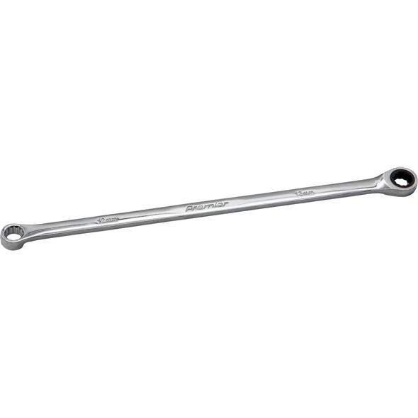 Sealey Extra-Long Double Ring Ratchet/Fixed Spanner 12mm (72T)