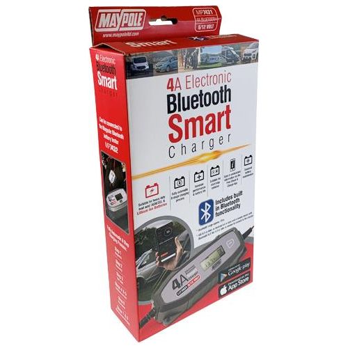 MAYPOLE MP7431 Car Battery Smart Bluetooth Fast Slow Trickle Camper Motorcycle