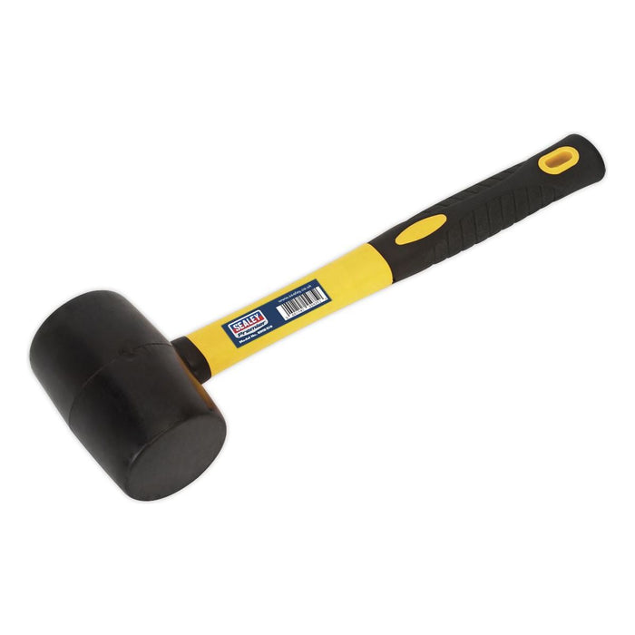 Sealey Rubber Mallet 1lb with Fibreglass Shaft RMB100 Sealey - Town Tools 