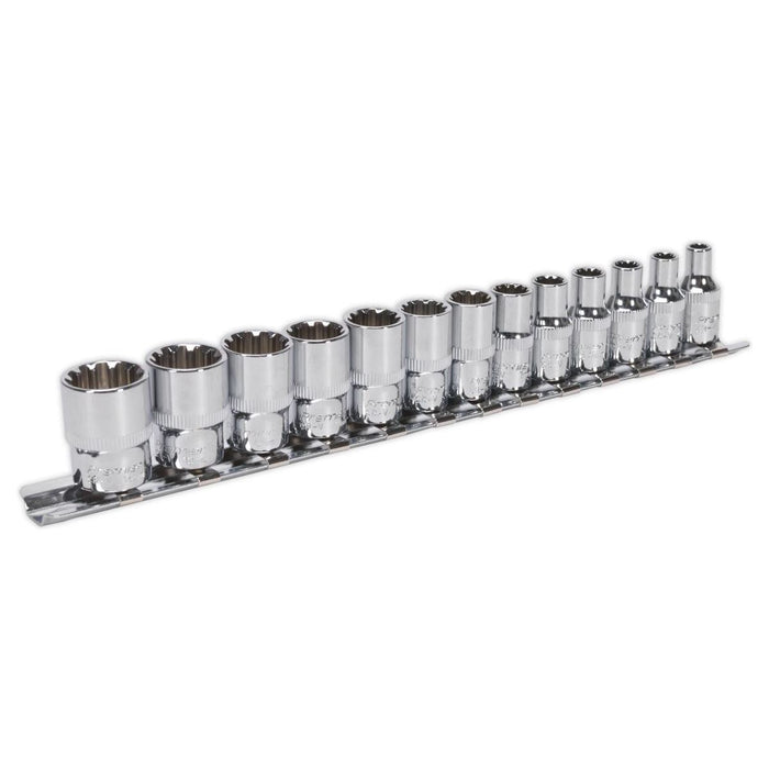 Sealey Socket Set 13pc 1/4"Sq Drive Total Driveï AK69813 Sealey - Town Tools 