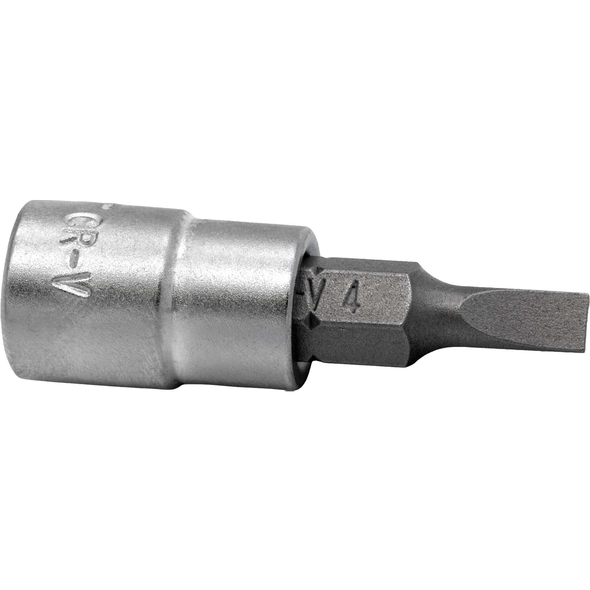 Sealey 1/4"Dr Slotted Socket Bit SL4 (Micro Satin Finish)