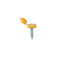 Connect Yellow Number Plate Flip Top & Screw 5pc 36886