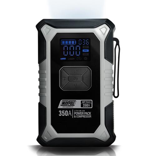 Maypole Lithium Ion Power Pack & Compressor (12,000Mah/ 350A) Car Batt ...