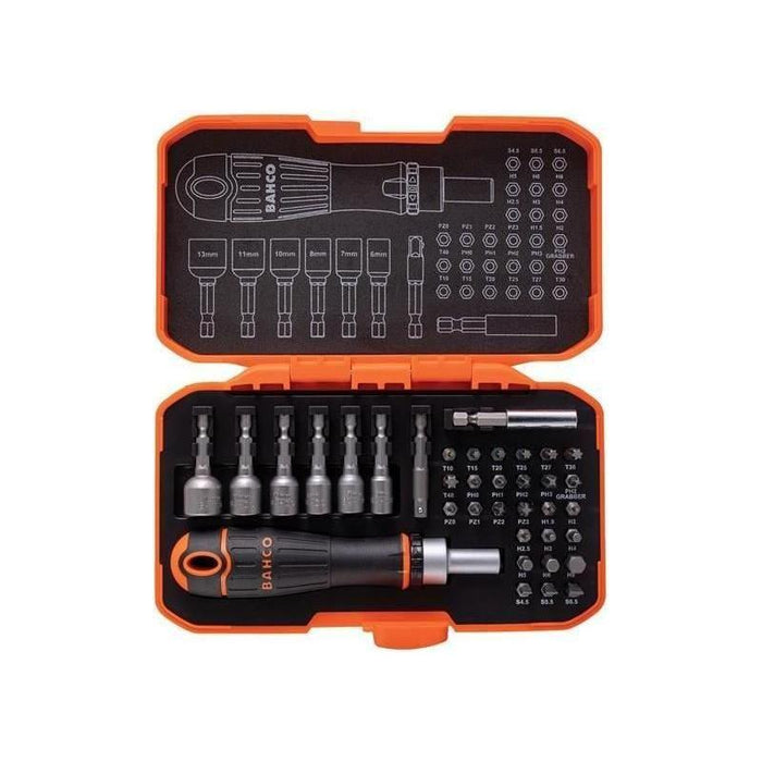 Bahco 59/S36BCR Ratcheting Coloured Bit Set, 36 Piece Bahco - Town Tools