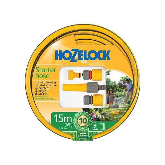 Hozelock 7215P Starter Hose Starter Set 15m 12.5mm (1/2in) Diameter Hozelock - Town Tools