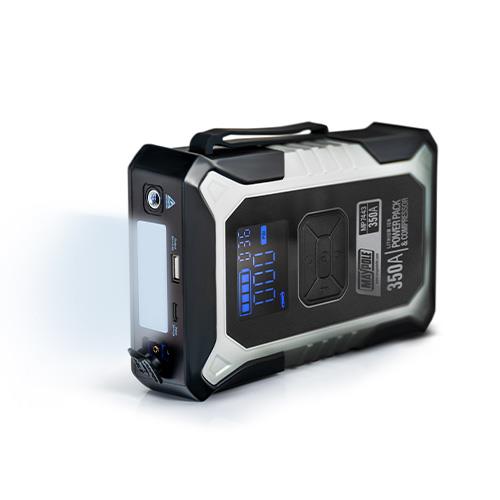 Maypole Lithium Ion Power Pack & Compressor (12,000Mah/ 350A) Car Battery Jump Starter