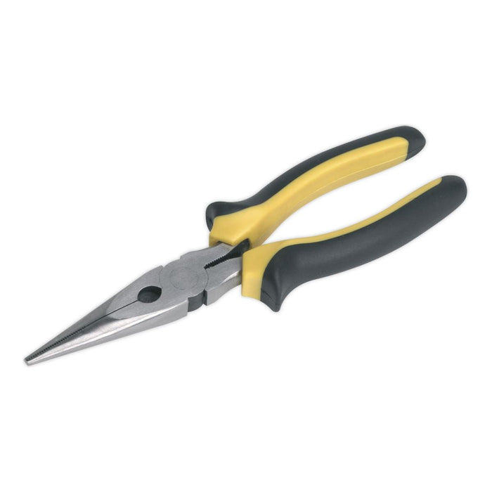 Sealey Long Nose Pliers Comfort Grip 200mm S0812