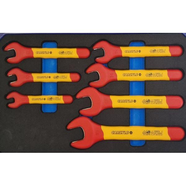 Carlyle Hand Tools 7Pc Insulated Open End Spanner Vde NCEH107S Caryle Tools - Town Tools 