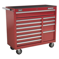 Sealey Rollcab 12 Drawer with Ball-Bearing Slides Heavy-Duty Red AP41120