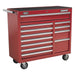 Sealey Rollcab 12 Drawer with Ball-Bearing Slides Heavy-Duty Red AP41120 Sealey - Town Tools 