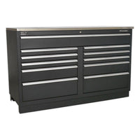 Sealey Modular Floor Cabinet 11 Drawer 1550mm Heavy-Duty APMS04