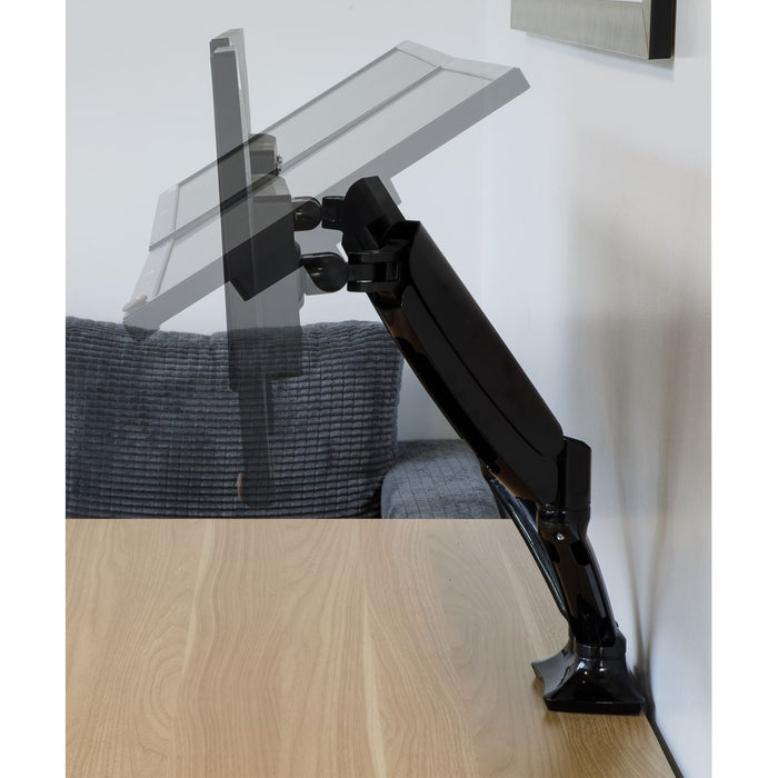 Dellonda Adjustbale Double Monitor Arm with 360 Rotation - Black DH25