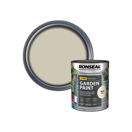 Ronseal Garden Paint White Ash 750ml Ronseal - Town Tools