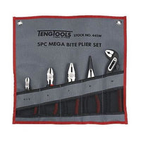 Teng Tools Plier Set Tool Roll 5 Pieces