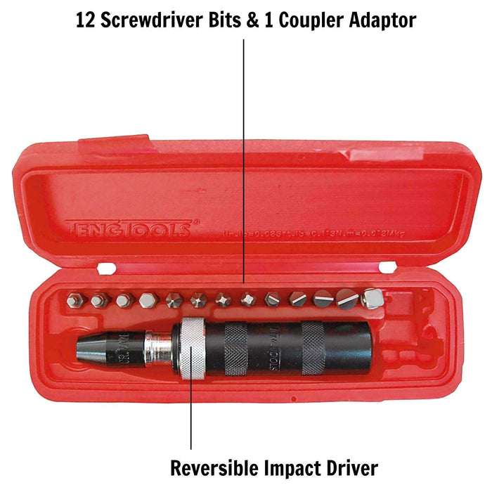 Teng Tools 1/2" & 5/16" Impact Driver Set 15 Pieces Teng Tools - Town Tools 