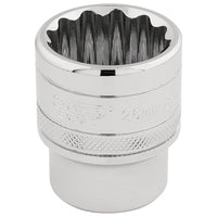 Draper HI-TORQ 12 Point Socket, 1/2" Sq. Dr., 26mm 33441