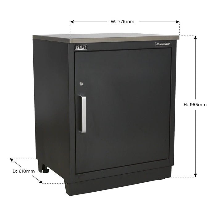 Sealey Modular Floor Cabinet 1 Door 775mm Heavy-Duty APMS01 Sealey - Town Tools 