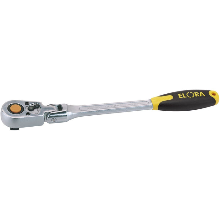 Draper Elora Quick Release Soft Grip Reversible Ratchet with Flexible Head, 1/2" Draper - Town Tools 