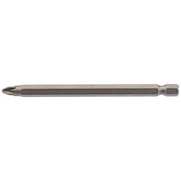 Draper PZ Type Insert Bit, 1/4" Hex, 100mm Long, No.2 (Pack of 1) 64362