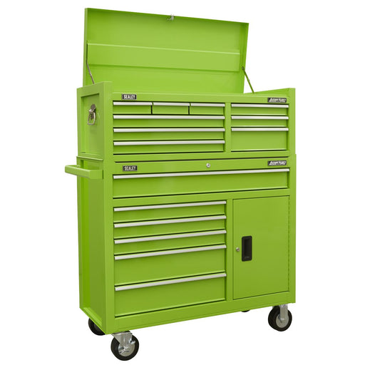 American Pro American PRO Topchest & Rollcab Combination 15 Drawer - Green American Pro - Town Tools 