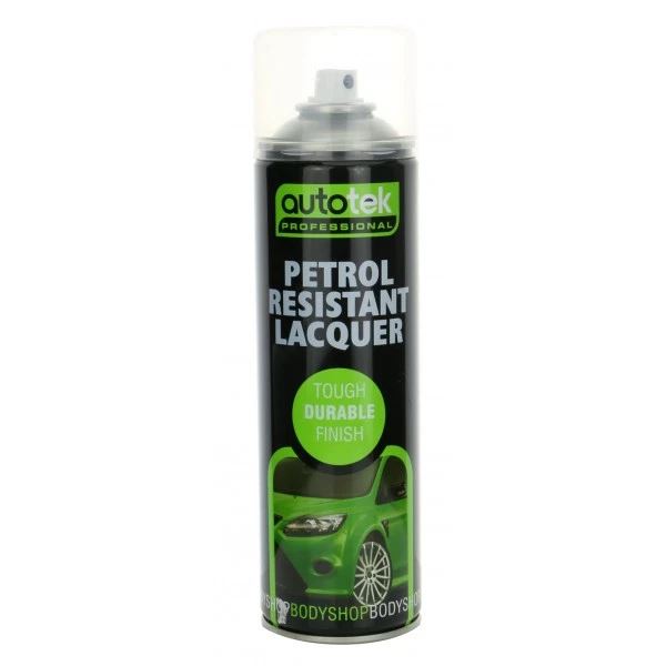 Autotek Professional Petrol Resistant Lacquer 500ml Spray Paint High Coverage
