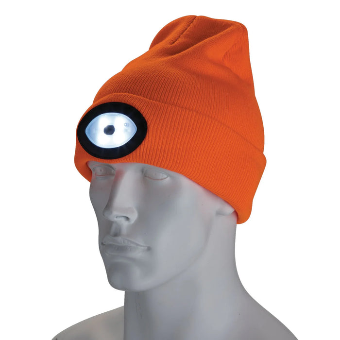 Draper Beanie Hat with Rechargeable Torch, One Size, 1W, 100 Lumens, Navy Blue