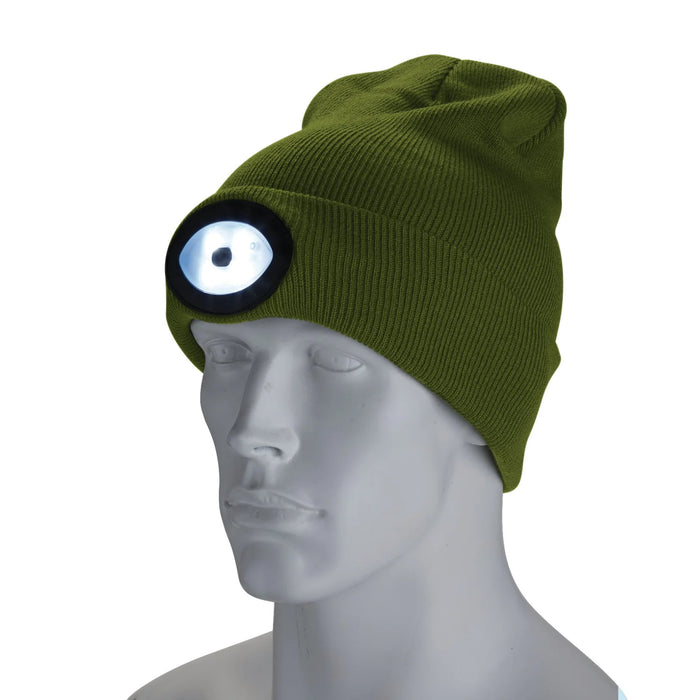 Draper Beanie Hat with Rechargeable Torch, One Size, 1W, 100 Lumens, Navy Blue