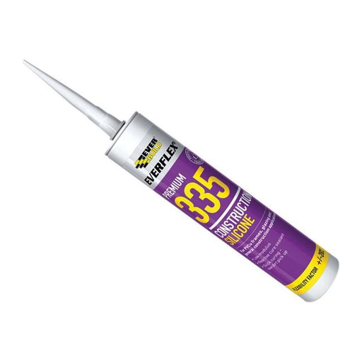 Everbuild Sika Everflex® 335 Construction Silicone White 295ml Everbuild Sika - Town Tools