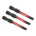 Sealey Hex 4mm Impact Power Tool Bits 50mm 3pc AK8237 Sealey - Town Tools 