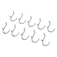 Draper Metal J-Hooks for Back Panel/Pegboard (Pack of 10) - AMS400-JH