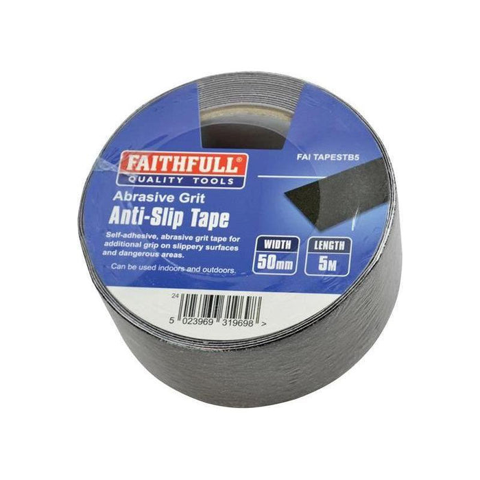 Faithfull Anti-Slip Tape 50mm x 5m Black Faithfull - Town Tools