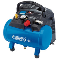 Draper Oil-Free Air Compressor, 6L, 1.2kW 02115