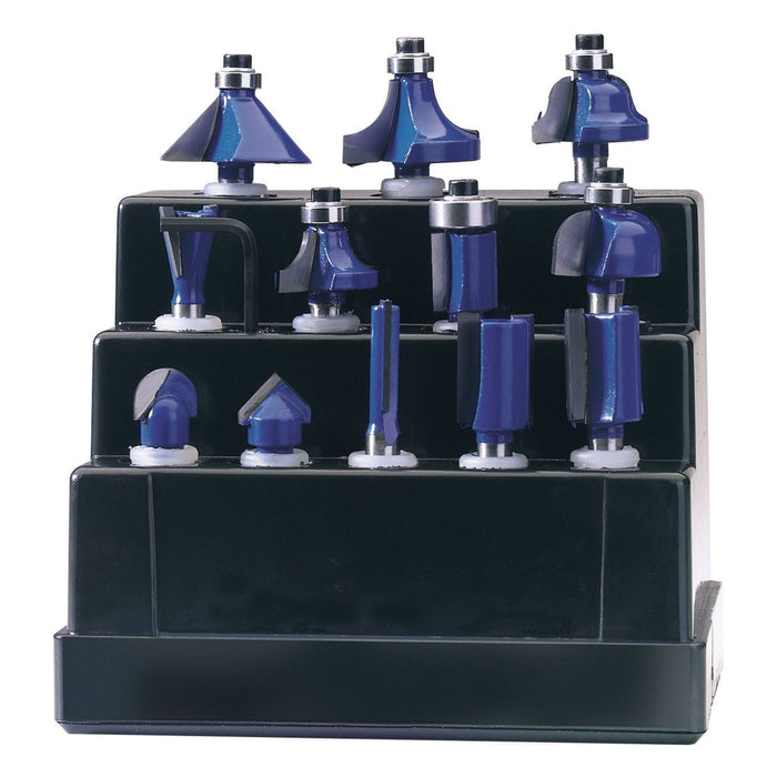 Draper TCT Router Bit Set, 1/4" (12 Piece) 72892 Draper - Town Tools 