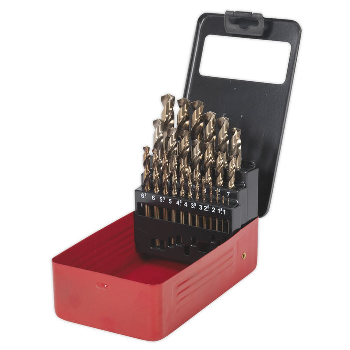 Sealey HSS Cobalt Fully Ground Drill Bit Set 25pc AK4702 Sealey - Town Tools 