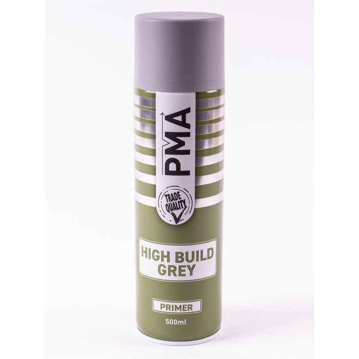 6x High Build Primer - 500ml Spray On Paint - Autotek Grey Aerosol High Coverage PMA - Town Tools 