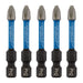 Draper Expert Cross Slot/PH Type Impact Screwdriver Bits, No.2 x 50mm, 1/4" Hex Draper - Town Tools 