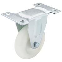Draper Fixed Plate Fixing Nylon Wheel, 75mm Diameter, S.W.L. 100kg