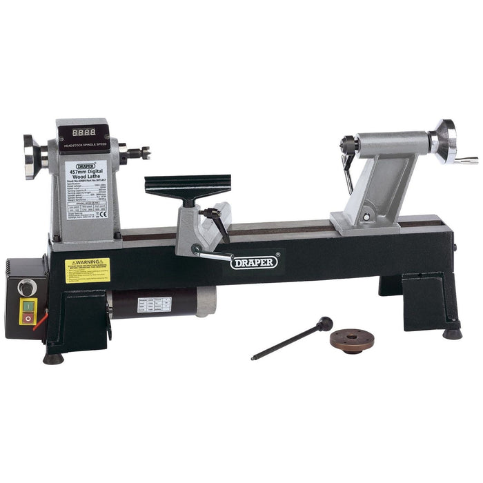 Draper Compact Digital Variable Speed Wood Lathe, 550W 60989 Draper - Town Tools 