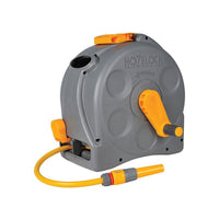 Hozelock 2415 25m 2-in-1 Compact Hose Reel + 25m of Starter Hose