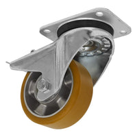 Sealey Castor Wheel Swivel Plate with Total Lock125mm SCW5125SPL