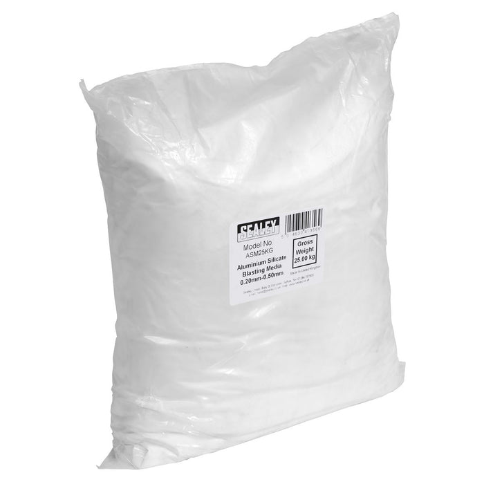 Sealey Aluminium Silicate Blasting Media 0.20-0.50mm ASM25KG Sealey - Town Tools 