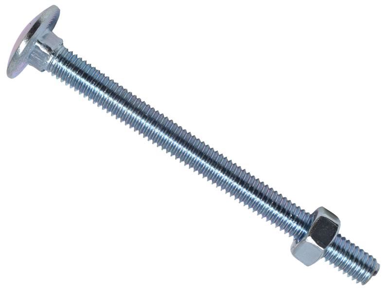 METALMATE Cup Square Hex Bolt & Nut ZP M6 x 75mm Box 25 METALMATE� - Town Tools