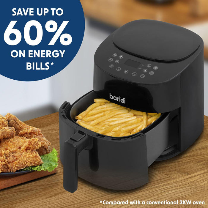 Baridi 3.5L Low Fat Air Fryer with Digital Rapid Air Oil Free Circulation Baridi - Town Tools