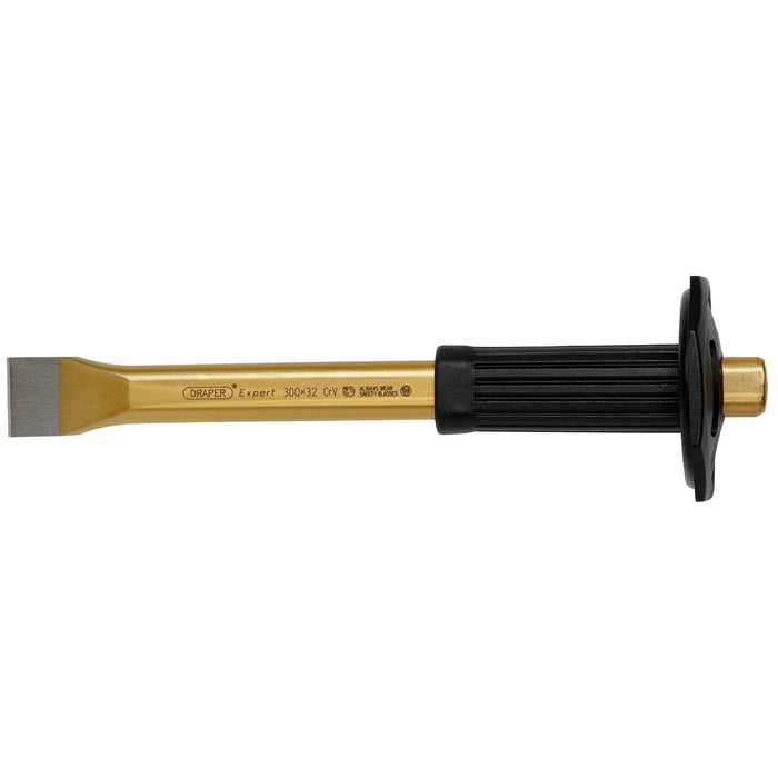 Draper Expert Flat Cold Chisel with Hand Grip, 300 x 32mm - 109